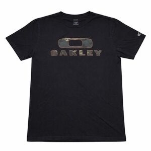 Oakley Performance Fit Crew Neck Short Sleeve Logo T-Shirt Black Camo Men's L